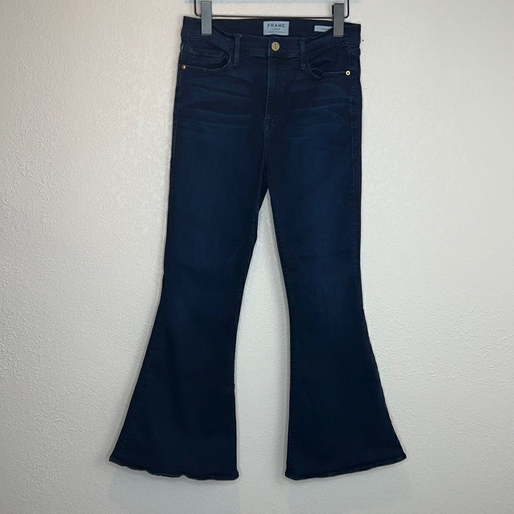 Frame Denim Le Crop Flare High-Rise Jeans Size 30 - Picture 2 of 16